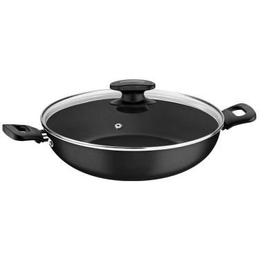 Imagem de Wok Panela Tramontina Loreto Alumínio Rev. Em Antiaderente Starflon Max Grafite 28 Cm 3...