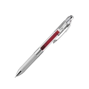 Imagem de Caneta Retrátil Pentel Energel Infree 0.5MM com Ponta Agulha e Tinta Gel de Secagem Rápida Vermelho