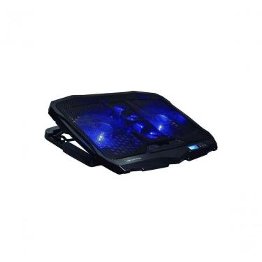 Imagem de Base para Notebook Gamer NBC-100BK com Ajuste de Altura 5 Níveis e 4 Coolers LED Azul P...