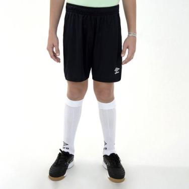 Imagem de Calção Infantil Umbro Legacy, Preto, 8A
