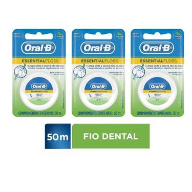 Imagem de Fio Dental Oral-B Essential Floss 50m Com 3 Unidades