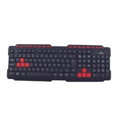 Imagem de Teclado Gamer Action USB ABNT2 OEX TC200 Preto Vermelho - OEX GAME