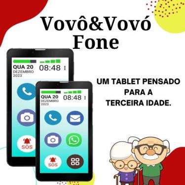 Imagem de Vovo&vovofone twist tab 32gb tela 7 botão sos zap - POSITIVO