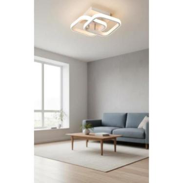 Imagem de Plafon LED Duplo Quadrado Embutir 22W 3 Cores - Congratulations Store