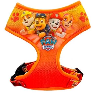 Imagem de Peitoral Paw Patrol Laranja para Pets Tamanho G - 70829 - CHALESCO