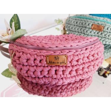 Imagem de Pochete de Croche - Retalho de Gato, Rosa