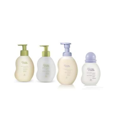 Imagem de kit Natura Mamãe e bebê shampoo e condicionador sabonete liquido e col