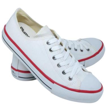 Imagem de Tênis All Classic Casual Confortável Plumax Star Cano Baixo Branco 100