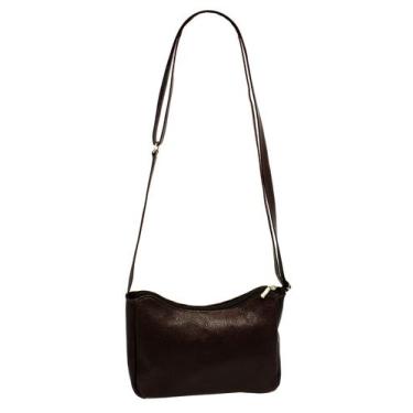 Imagem de Bolsa Feminina Couro Transversal Casual Bls289 - Doras Bolsas, Marrom