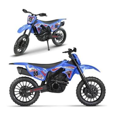 Imagem de Motocross Racing Moto Com Pezinho Roma Brinquedos 34 Cm - Ref. 0907, A
