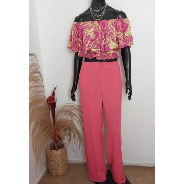 Imagem de Blusa  ciganinha com babado 100% Viscose  Tamanho G - Dijeane