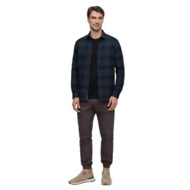 Imagem de Camisa Masculina Tecido Flanela Slim Hangar 33 77572, Marinho action, 