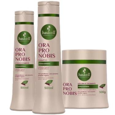 Imagem de Kit Haskell Força Extrema Shampoo 500ML 1 Condicionador 500ML 1 Mascar