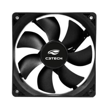 Imagem de Cooler Fan C3Tech Storm, 80mm, 4 Pinos Molex, 2.200 RPM, F7-PW10BK, Pr