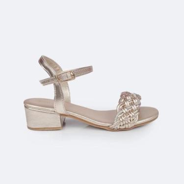 Imagem de Sandália Infantil Pampili Fancy Dourada Elegante 526.042, 30