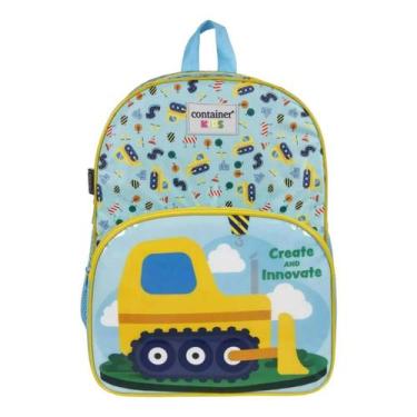 Imagem de Mochila Infantil Masculina Container Trator Azul - 13088 - Container K
