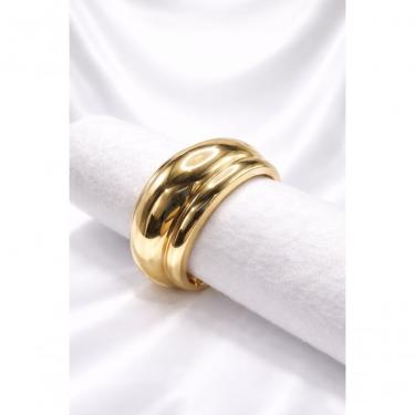 Imagem de Bracelete Feminino 13001b em Liga Metálica 6cm X 5cm Dourado Largo Elegante Moderno