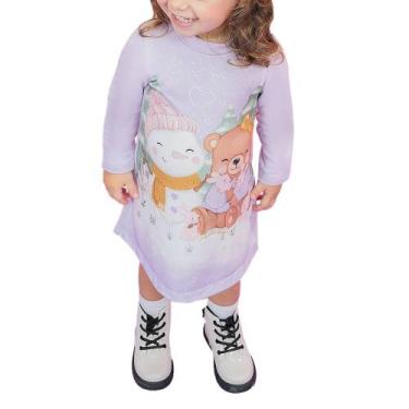 Imagem de Vestido Bebê Feminino Kukie Ursinha ML Lilás - 70456, 02, Lilás