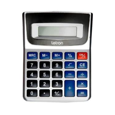 Imagem de Calculadora De Mesa 8 Dígitos Prata Office Letron - Jocar Office