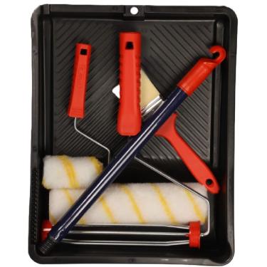 Imagem de Kit de Pintura 6 Peças AT11333 com Mini Extensor para Tintas Acrílicas e Esmalte Pincéis Atlas