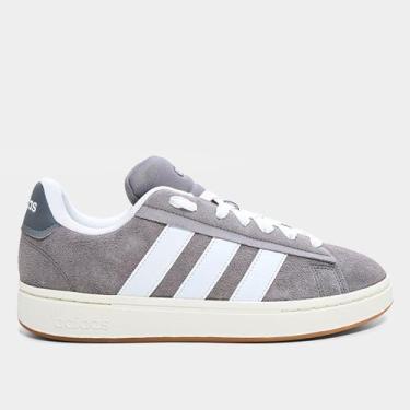 Imagem de Tênis Couro Adidas Grand Court Alpha Masculino, Grafite, Branco, 44