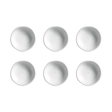 Imagem de Conjunto de Ramequins New White 6 Peças 70ML Stoneware para Sobremesas Branco Porto Brasil