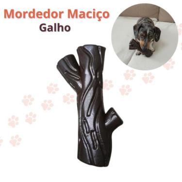 Imagem de Brinquedo Pet Mordedor Maciço Galho Resistente Enriquecimento Ambienta