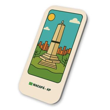 Imagem de Imã Geladeira Souvenir Macapá- Amapá Brasil 3x6cm De Metal - M-Planner