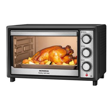 Imagem de Forno Elétrico 42L Mondial Family II FRN-42-BI Preto com Inox 127V