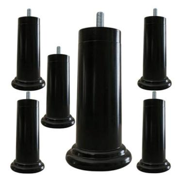 Imagem de Pé Cama Box Kit Com 6 Peças De 12cm Para Bau Moveis E Sofas - Ecoflex