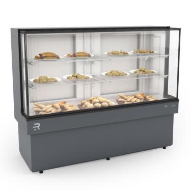 Imagem de Vitrine Neutra Confeitaria Vanguard Plus Cvps1450 Grafite Com Led 220V - Refrimate