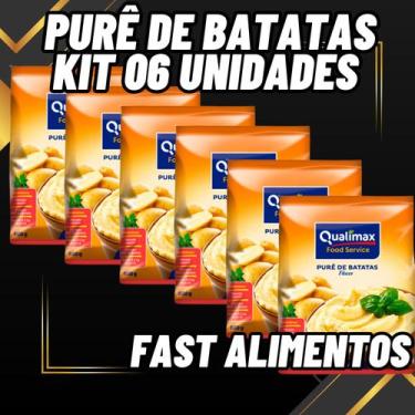 Imagem de Combo 6 pure de batata 800 gr pacote qualimax