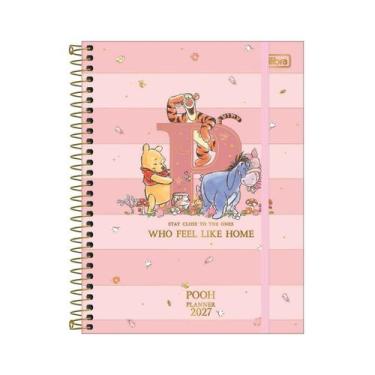 Imagem de Planner Espiral Pooh M7 2027 Tilibra Rosa, Rosa