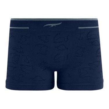 Imagem de Cueca boxer Infantil sem Costura Dinossauro Azul Escuro - Zee Rucci, P