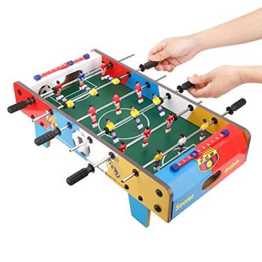 Imagem de Mesa de pebolim de 19 ", mini mesa de pebolim Tampo de mesa de futebol Mini portátil de futebol de mesa para adultos e crianças para fliperama, salão de jogos, bares, festas, noite em