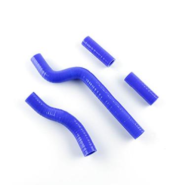 Imagem de LUXERAD Tubo de refrigeração de 3 camadas de 4,5 mm de desempenho de silicone para Yamaha YZ250 YZ 250 2005-2008 (azul)