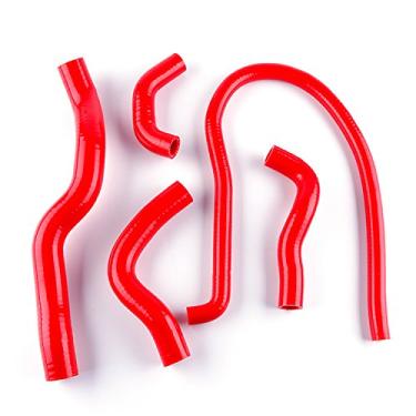 Imagem de LUXERAD Tubo de refrigeração de 3 camadas de 4,5 mm de desempenho de silicone para Kawasaki Vulcan VN 1600 03-08 (vermelho)