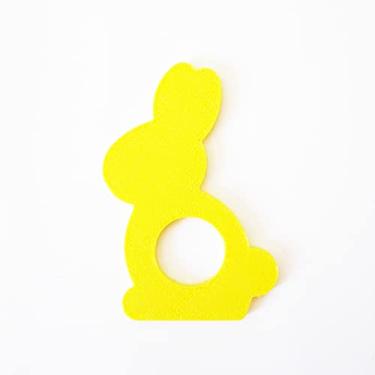 Imagem de 12 Argolas Para Guardanapo Do Coelhinho/Páscoa -Toque 3D Cor: Amarelo