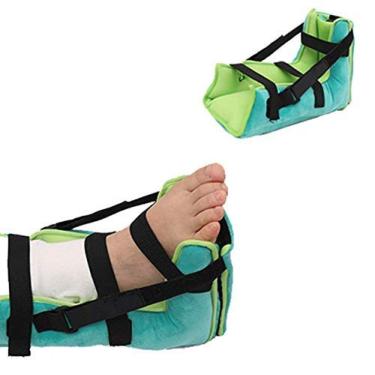 Imagem de GuXianW Protetor de almofada para calcanhar – almofada anti-escaras para dor de pressão e alívio de úlceras no calcanhar – Enchimento de algodão de seda respirável de alta elasticidade, luxuoso