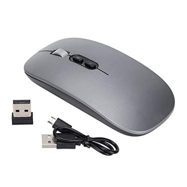 Imagem de Mouse de escritório, mouse sem fio 1600DPI AI óptico para laptop para PC(cinza)