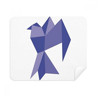 Imagem de Pano de limpeza roxo origa padrão pombo limpador de tela 2 peças tecido de camurça