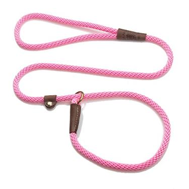 Imagem de Mendota Pet Coleira deslizante – Combo de coleira e guia para cães – Feita nos EUA – Rosa, 1,9 cm x 1,2 m – para raças pequenas/médias