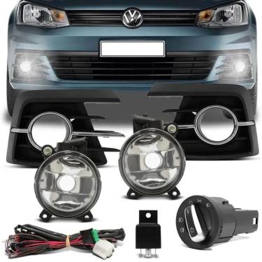 Imagem de Kit farol auxiliar Milha Gol voyage G7 16+ Cr Gr Pt Bmo