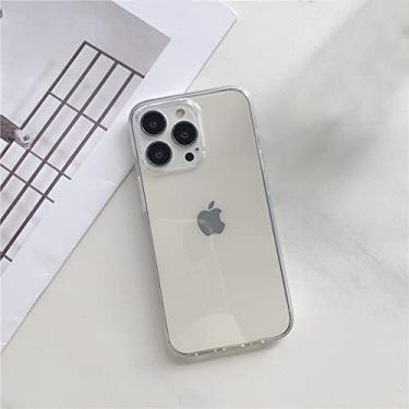 Imagem de Capa de telefone transparente de silicone macio ultra fino fashion para iphone 13 11 12 mini pro xs max x xr 7 8 plus se2, transparente, para ipone se 2020