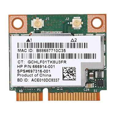 Imagem de ASHATA Placa de rede sem fio de banda dupla para HP para Broadcom BCM943228HMB, 2,4G/ 5G Bluetooth 4.0 Dual Band 300M Mini PCI-e Wireless LAN Card, Suporte 802.11a/b/g/n até 300Mbps