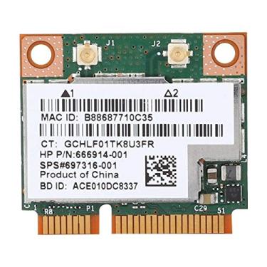 Imagem de ASHATA Placa de rede de banda para Broadcom BCM943228HMB, 2.4G/5G Bluetooth 4.0 Band 300M Mini PCI-e LAN card, suporta 802.11a/b/g/n até 300Mbps