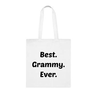 Imagem de Best Grammy Ever Tote bag, Grammy, Presente Grammy, Grammy, Presente para o melhor Grammy, Bolsa de Ombro Grammy, Bolsas Reutilizáveis, Presente para Grammy de Grandkids s, Branco