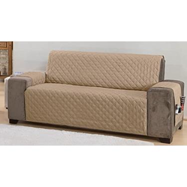 Imagem de Protetor de Sofá Classic 2 e 3 Lugares Padrão Matelado Face Única Cáqui