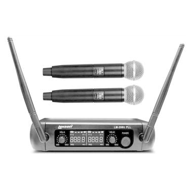 Imagem de Microfone Sem Fio Bastão Duplo Lexsen LM-258U-PLL UHF