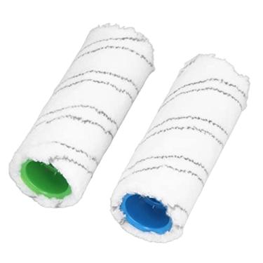 Imagem de Rolo de escova de substituição de microfibra de baixo ruído limpeza eficiente lavável rolo de limpeza de piso duro para karcher fc3 fc3d fc5 fc5d fc7